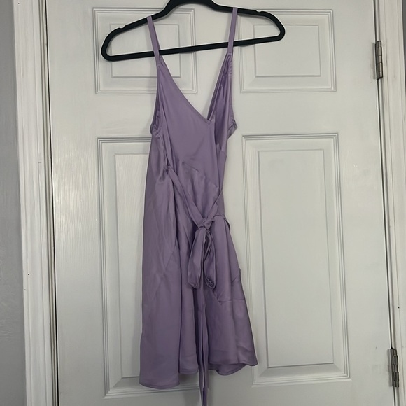 Free People: Like me or Love me mini Slip: Lavender Wrap Dress size S - Picture 3 of 7